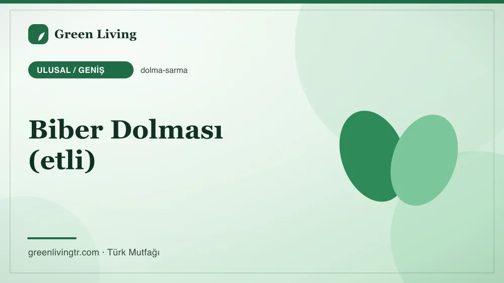 Biber Dolması (etli) — Ulusal / Geniş mutfağı
