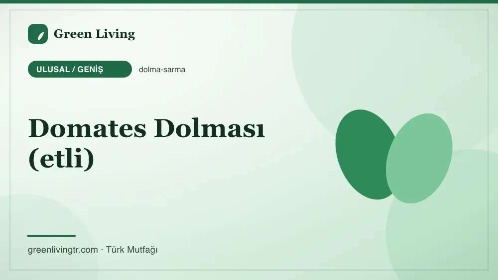 Domates Dolması (etli) — Ulusal / Geniş mutfağı