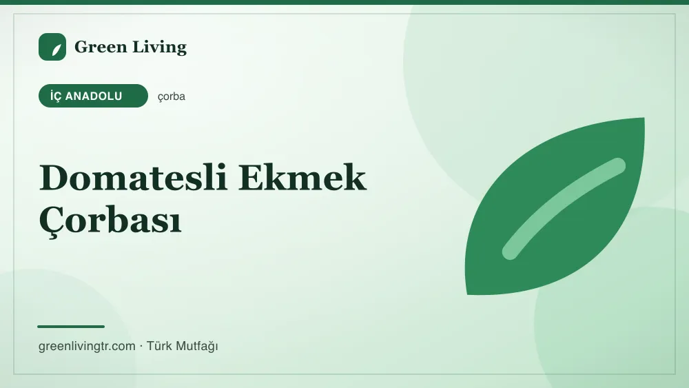 Domatesli Ekmek Çorbası — İç Anadolu mutfağı