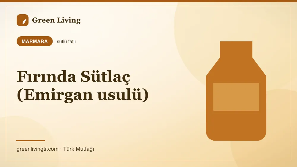 Fırında Sütlaç (Emirgan usulü) — Marmara mutfağı