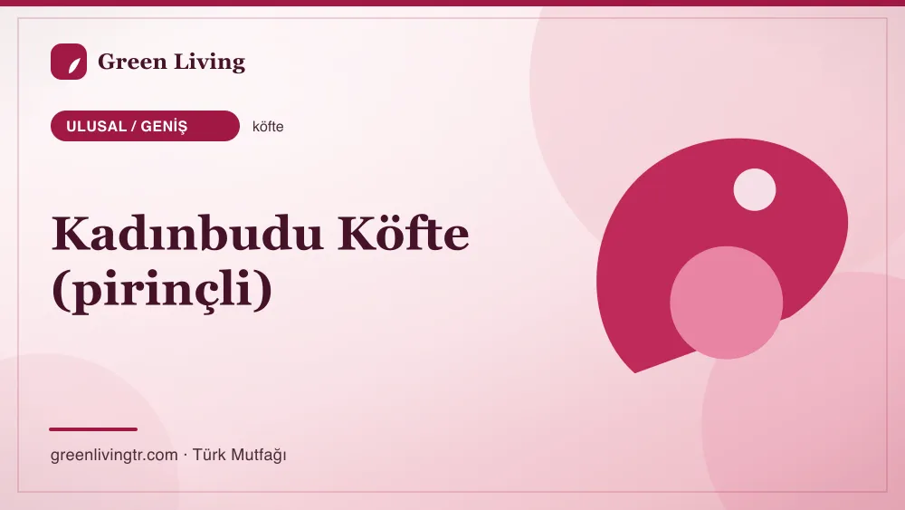 Kadınbudu Köfte (pirinçli) — Ulusal / Geniş mutfağı