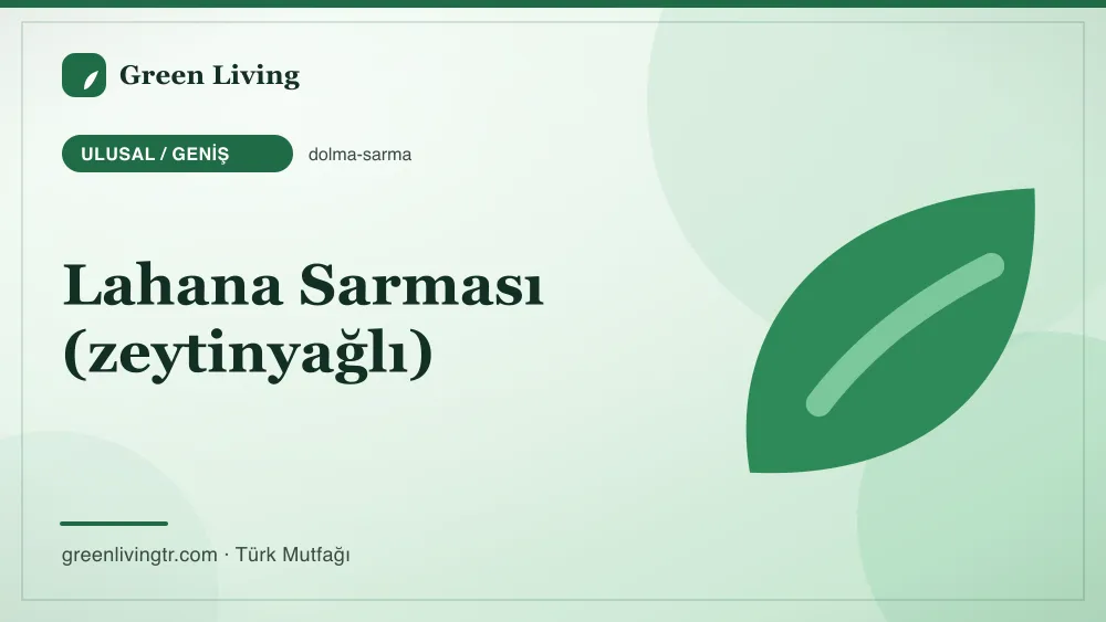 Lahana Sarması (zeytinyağlı) — Ulusal / Geniş mutfağı