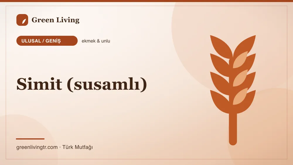 Simit (susamlı) — Ulusal / Geniş mutfağı